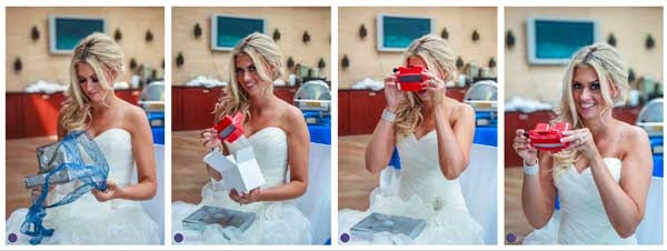 A Bride Loves her Custom RetroViewer Gift from her Photographer